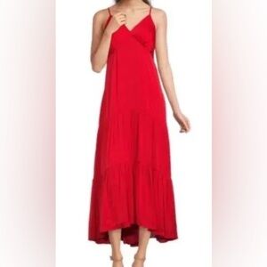 Gibson+Latimer Red Spaghetti-Strap Maxi Dress